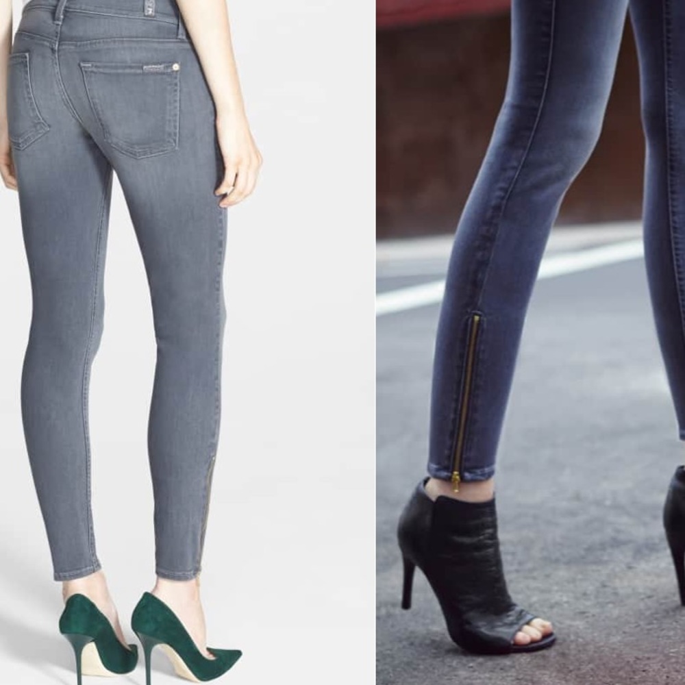 7 for mankind grey jeans